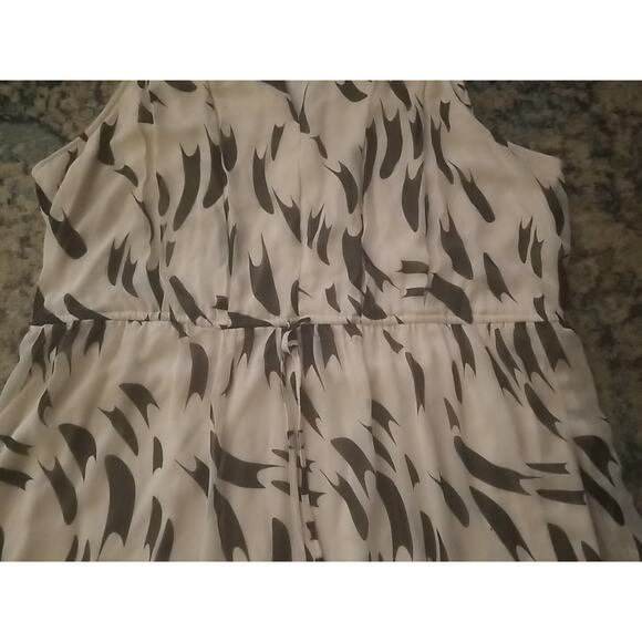 Nine West Women's Dress White/Cream Black Stripes Sheer Lined Size XXL - Picture 13 of 16